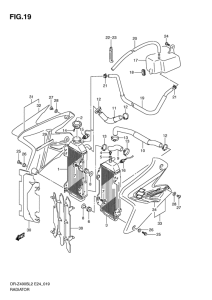 DR-Z400 Радиатор