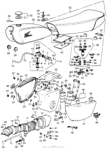 XL350 Fuel tank + seat