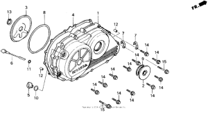 VFR750R Крышка картера правая