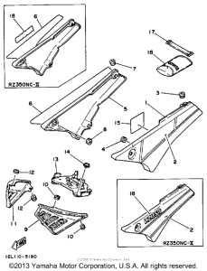 RZ350NC Боковые обтекатели