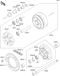 ZR1100 Задняя ступица колеса