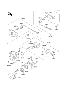 ZX600 Задний фонарь