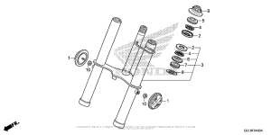 CRF50F Передняя вилка