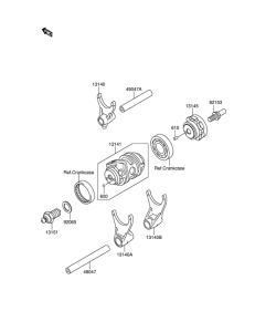 RM-Z250 Переключение / вилка переключения