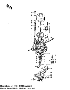 KZ400 Детали карбюратора