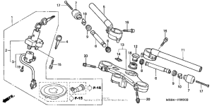VTR1000F Handlebar + top bridge 98-00