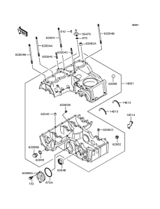 ZR400 Картер двигателя