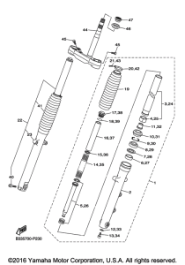 XVS950XR Передняя вилка