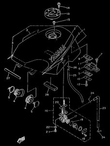 TZR50 - reservoir a carburant