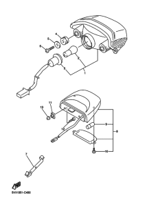 FZ6SW FZS6W Taillight unit ass`y