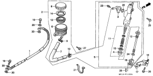 XRV750 Задний тормозной цилиндр