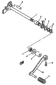 SR250 Shift shaft. pedal