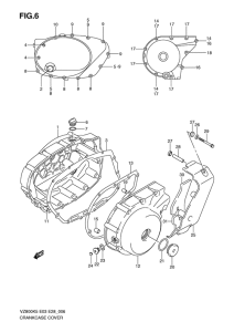 VZ800 Crankcase cover ass`y  (v