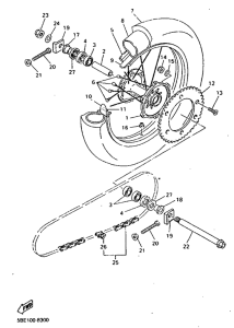 YZ400F Переднее колесо