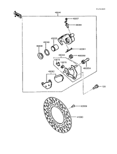 KX125 Задний тормоз