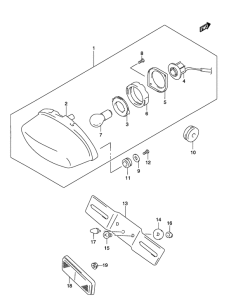 GZ125 Задний комбинированный сигнал