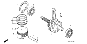 XR600R Crankshaft / piston