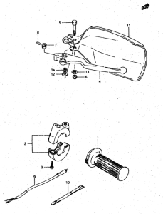 DR500 Right handle switch