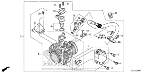 CRF250L (ABS) Корпус Дросселя