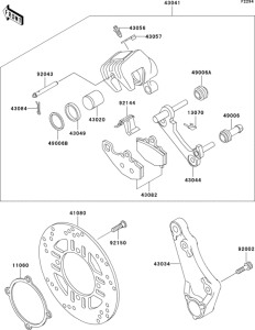 ZX600 Задний тормоз