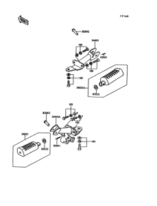 KE100 Подножки