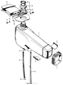 CT70 Топливный бак