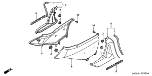 GL1800 (ABS) Боковая крышка