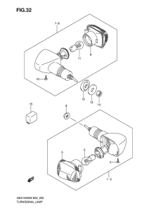 GSX1400 Поворотники
