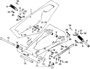  Swingarm + chain case