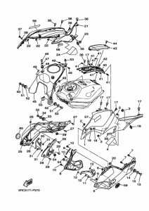 FZ07 Топливный бак