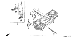 RVT1000R Throttle body (component parts) ('02-'05...