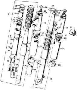 CB350 Front fork (cb)