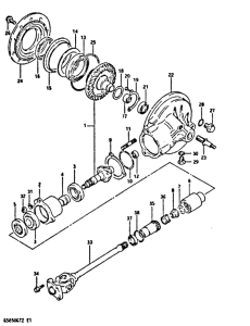 GS650 Карданный вал