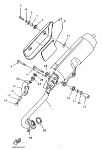 YP125 Выхлопная система