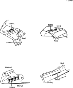 ZX750 Decals(red / ebony)(zx750-f3)
