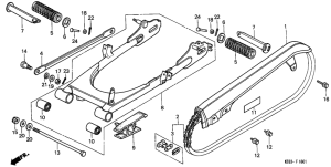 H100 Rear fork / chain case