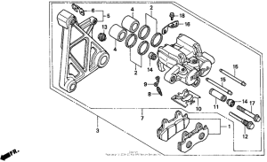 GL1500I Задний суппорт