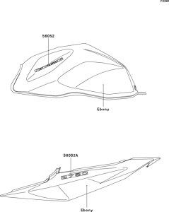 ZR750 Decals(ebony)(j1h)