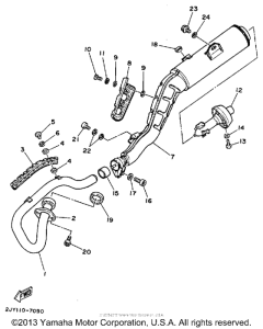 TW200BC Выхлопная система