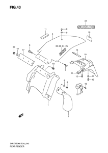 DR-Z250 Заднее крыло