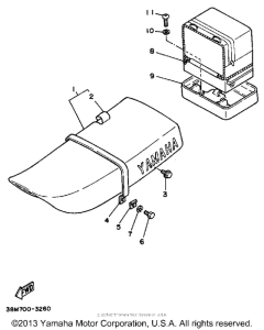 XT350TC (CA ED.) Сиденье
