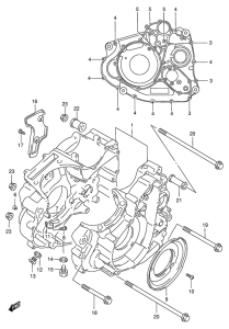 DR650 Картер двигателя