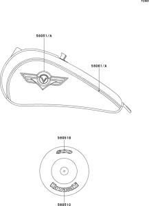 VN800 Decals(green / silver)(vn800-b1 / b3)