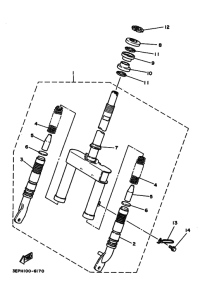 SH50 SH50M Вилка передней оси