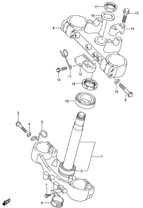DR-Z400 Кронштейн передней вилки