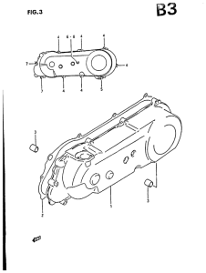 CP50 Crankcase left cover