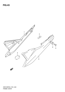 GSX1250 (ABS) Обтекатель задний