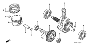 XR400R Crankshaft / piston