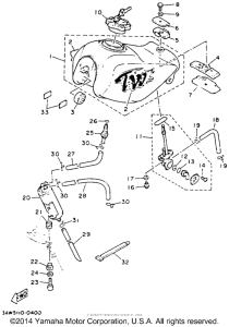 TW200EC Топливный бак