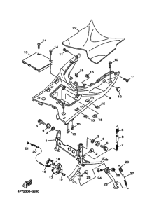 XC125E Support & repose pied